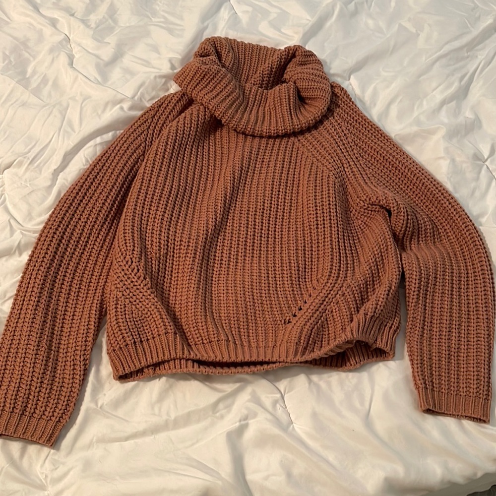 Brown turtle neck